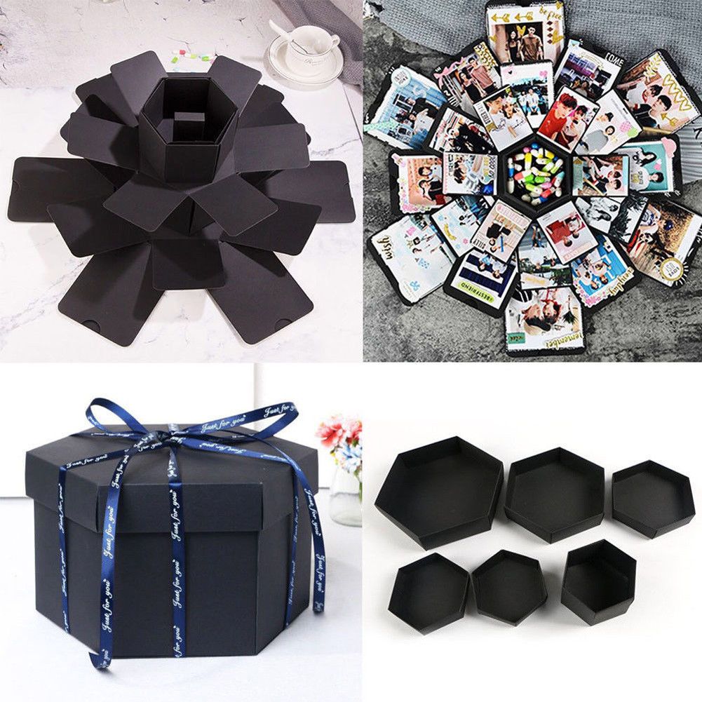 Acheter Nouveau Hexagone Surprise Explosion Boite Bricolage Album Album Photo Pour La Saint Valentin Fete De Mariage Cadeau Danniversaire Pour Girlfriend Surprise De 5 41 Du Xiaomei6809 Dhgate Com