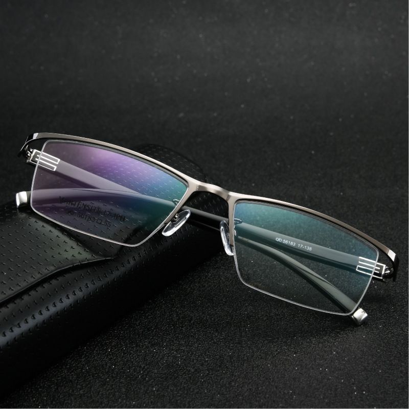 rimless designer eyeglass frames