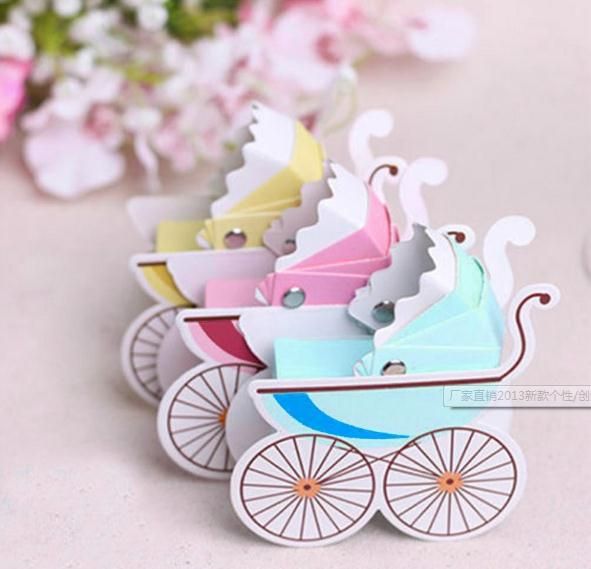 Stroller Shape Baby Shower Kids Wedding Boxes//Wedding Favor Boxes