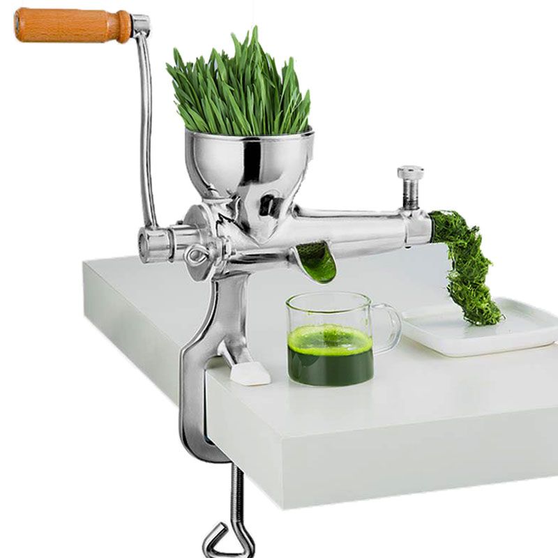 2021 Hand Stainless Steel Wheatgrass Juicer Manual Auger Slow Squeezer