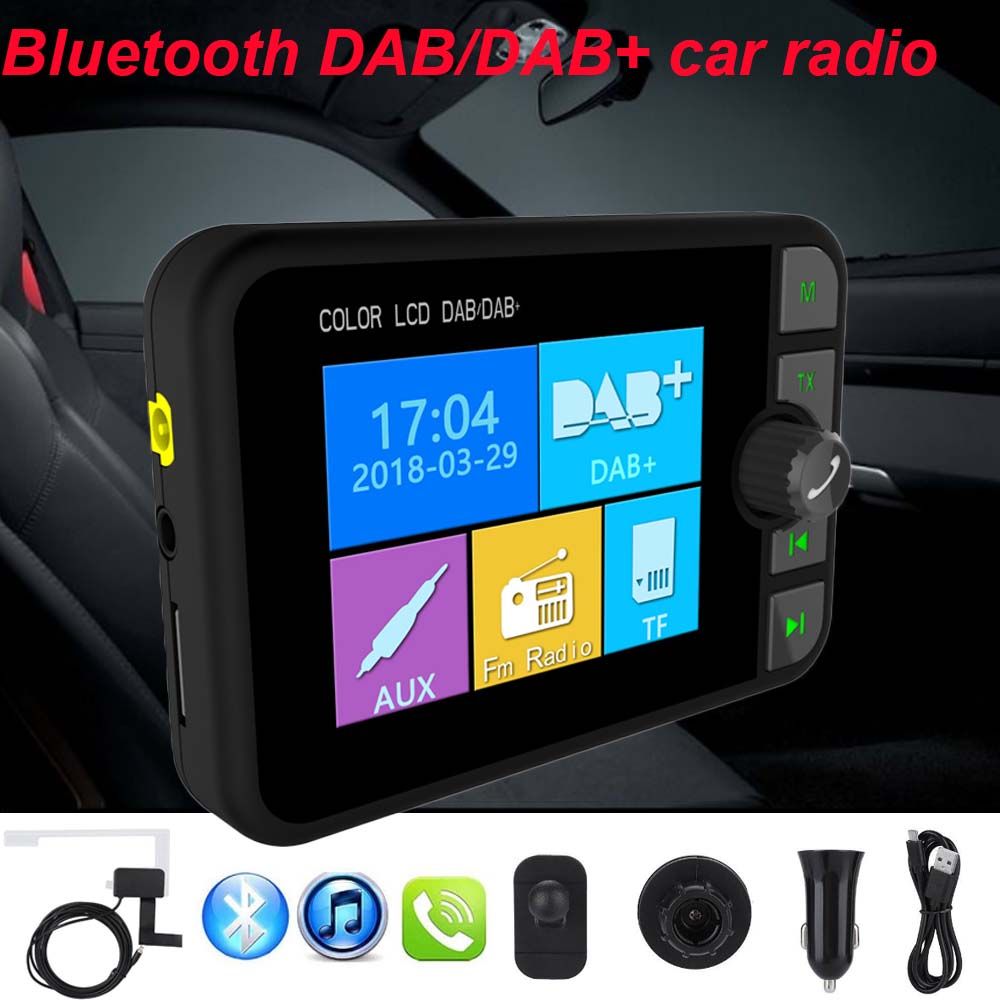 DAB Bluetooth Color Screen FM Transmitter Adapter Car Radio Digital MP3 HOT UK