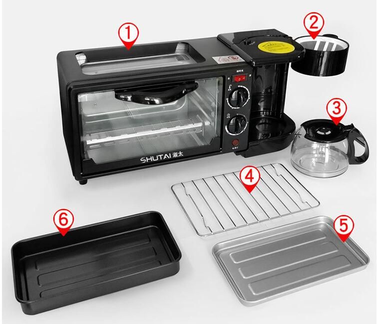 Compra Máquina De Desayuno Multifuncional 3 En 1 Horno De Microondas  Máquina De Café Mini Horno Eléctrico Electrodomésticos Bandeja Para Hornear  Barato | Entrega Rápida Y Calidad | Es.Dhgate