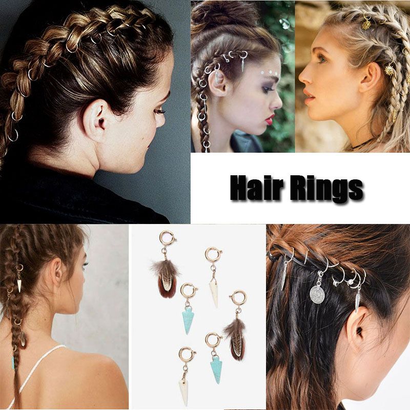 35pcs/bag Silver Metal Hair Rings Braid Dreadlocks Bead Hair Cuffs Dread Tube Charm Dreadlock Hair Accessaries Extension 35pcs/bag Silver Metal Hair Rings Braid Dreadlocks Bead Hair Cuffs Dread Tube Charm Dreadlock Hair Accessaries Extension