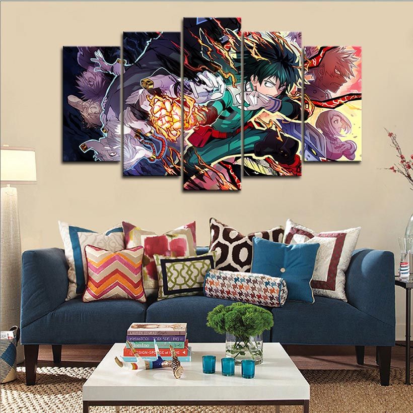 21 Framed Wall Art My Hero Academia Anime Wall Art Pictures For Living Room Decor Posters And Prints Canvas Painting From Wallartpaint 23 12 Dhgate Com