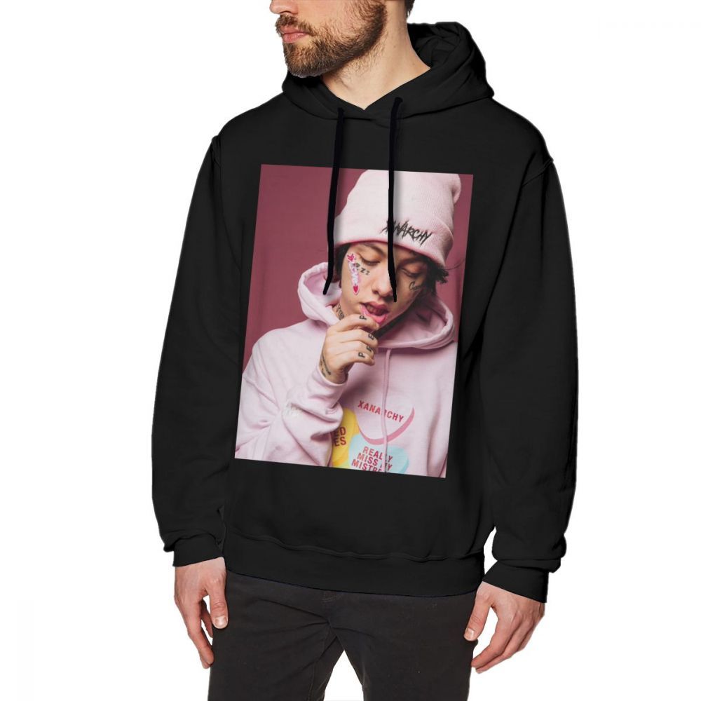 Compre Sudadera Con Capucha Lil Xan Sudaderas Con Capucha Lil Xan X Sudadera  Con Capucha Suelta Hombres Sudaderas Con Capucha Populares De Manga Larga  De Algodón Negro Cálido A 31,84 € Del