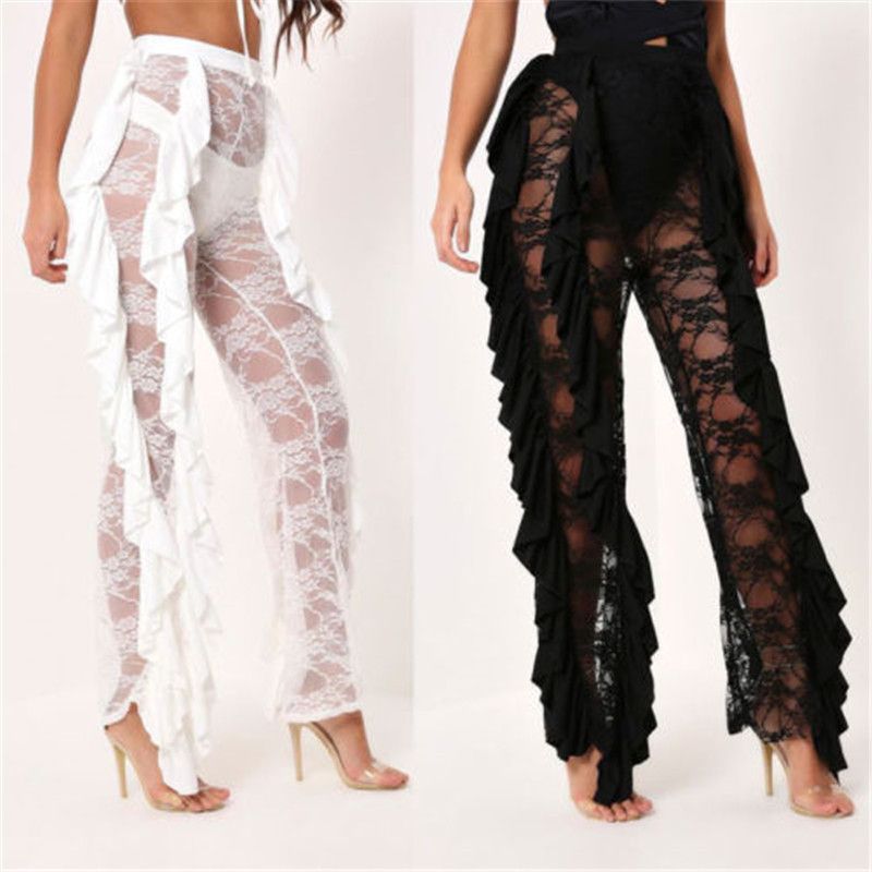 mesh swim cover up pants