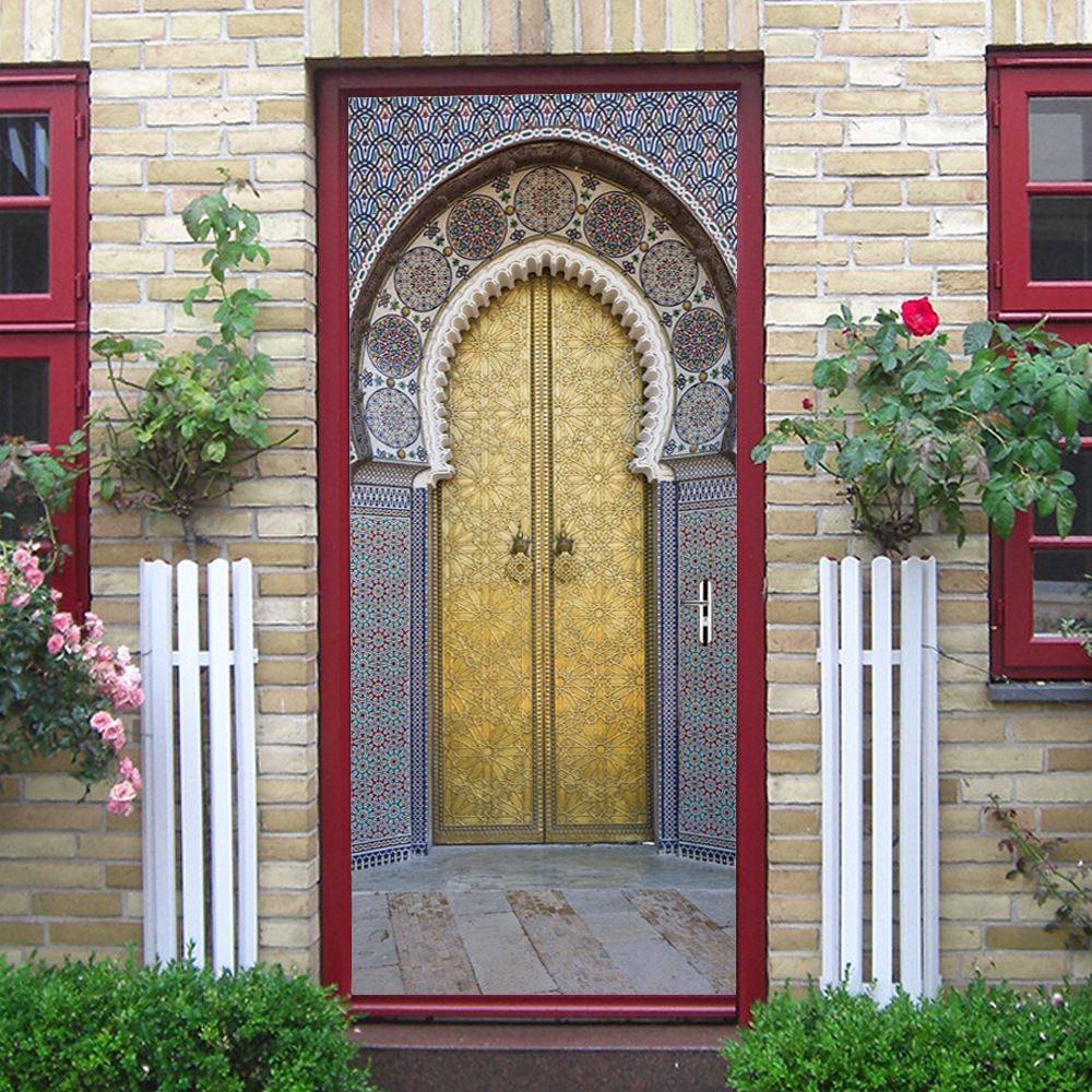 Islamic Muslim With Glue Self Adhesive Wallpaper Pvc 3d Wall Sticker Brick Waterproof Wall Paper For Door Sticker Wall Decals For Home Decor Wall Decals For Home Decorating From Kittyfang 30 16 Dhgate Com