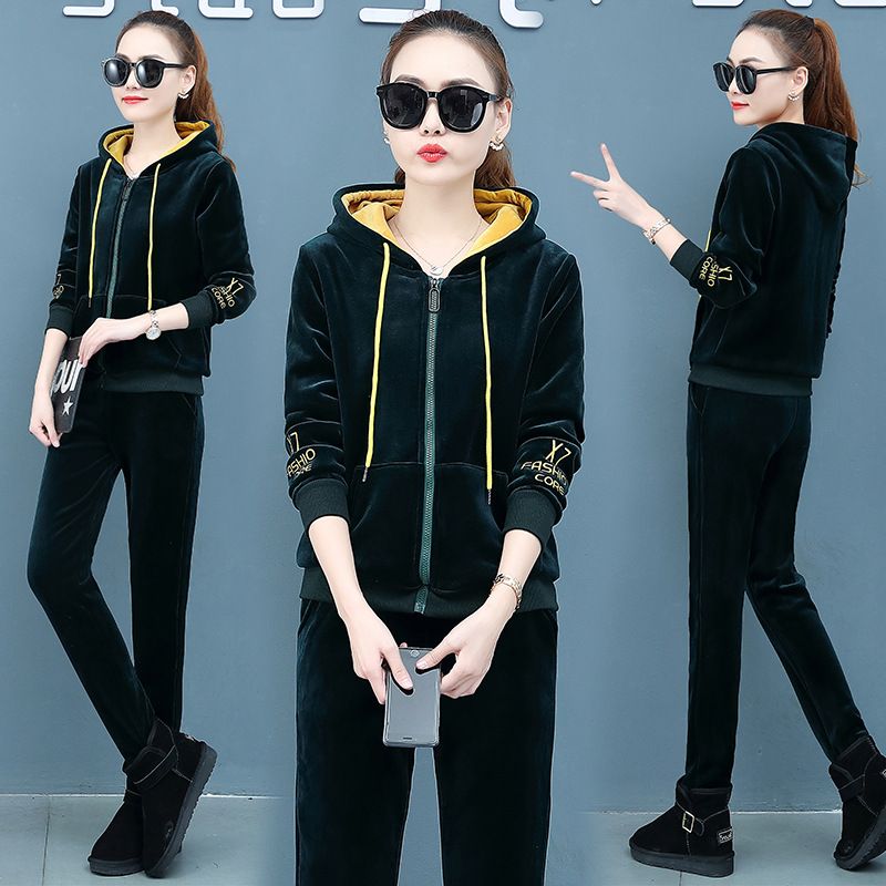 velour warm up suits