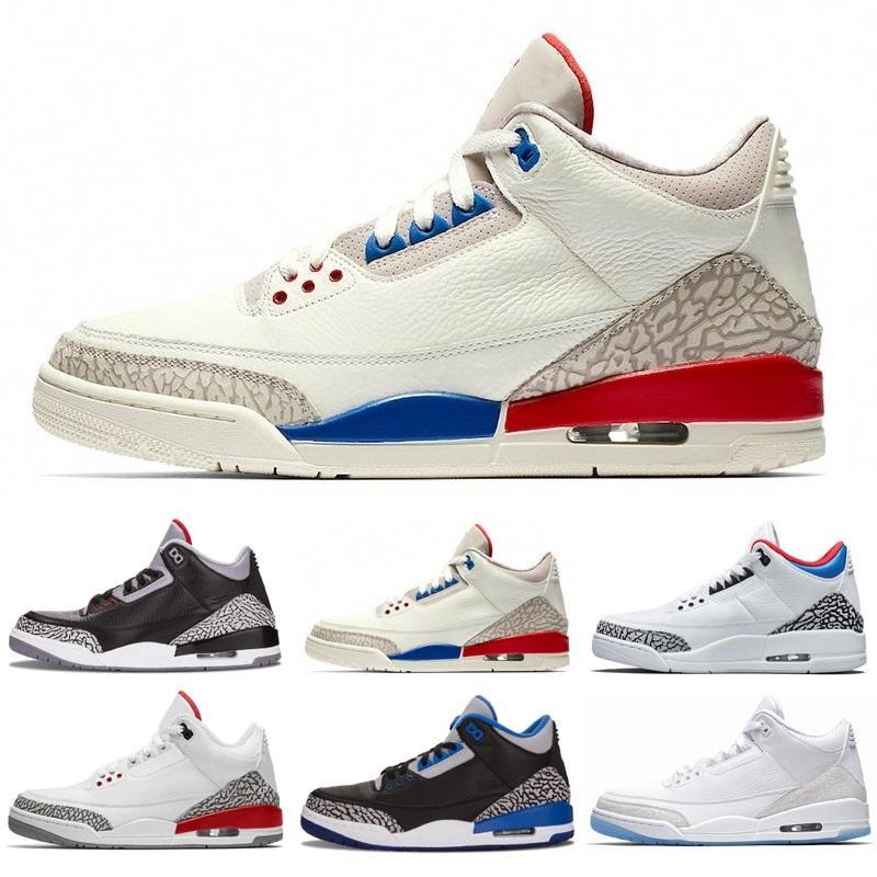 white red and blue 3s