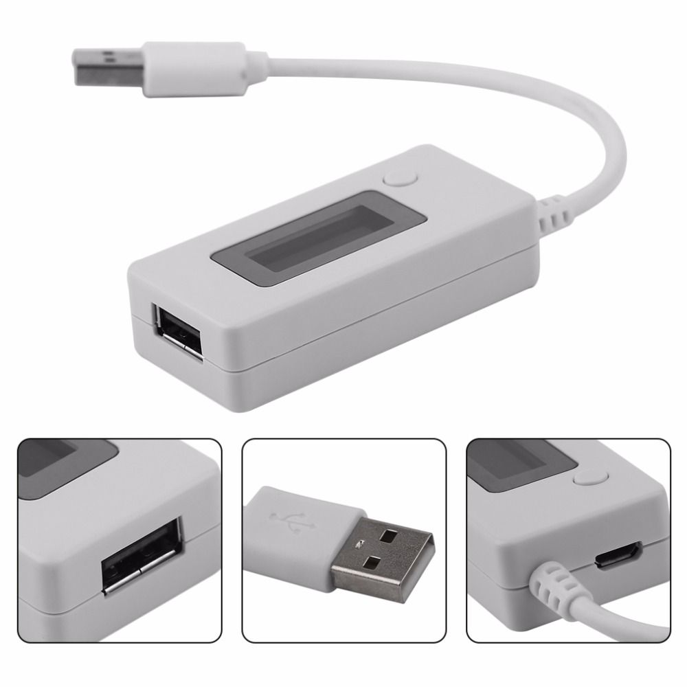 Tension USB Testeur USB KCX-017 Multim/ètre Voltm/ètre Testeur de tension Amp/èrem/ètre Affichage LCD