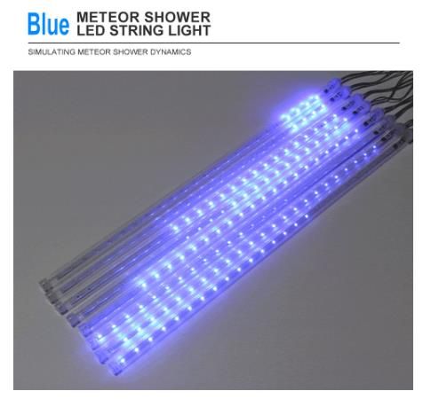 Lluvia de ducha de meteore a prueba de agua 8 Tubo 50 cm LED Luces de cadena Lámpara decorativa 