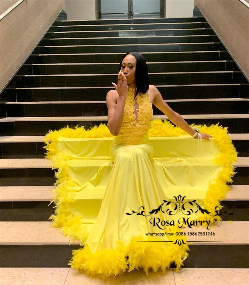 yellow sexy prom dresses