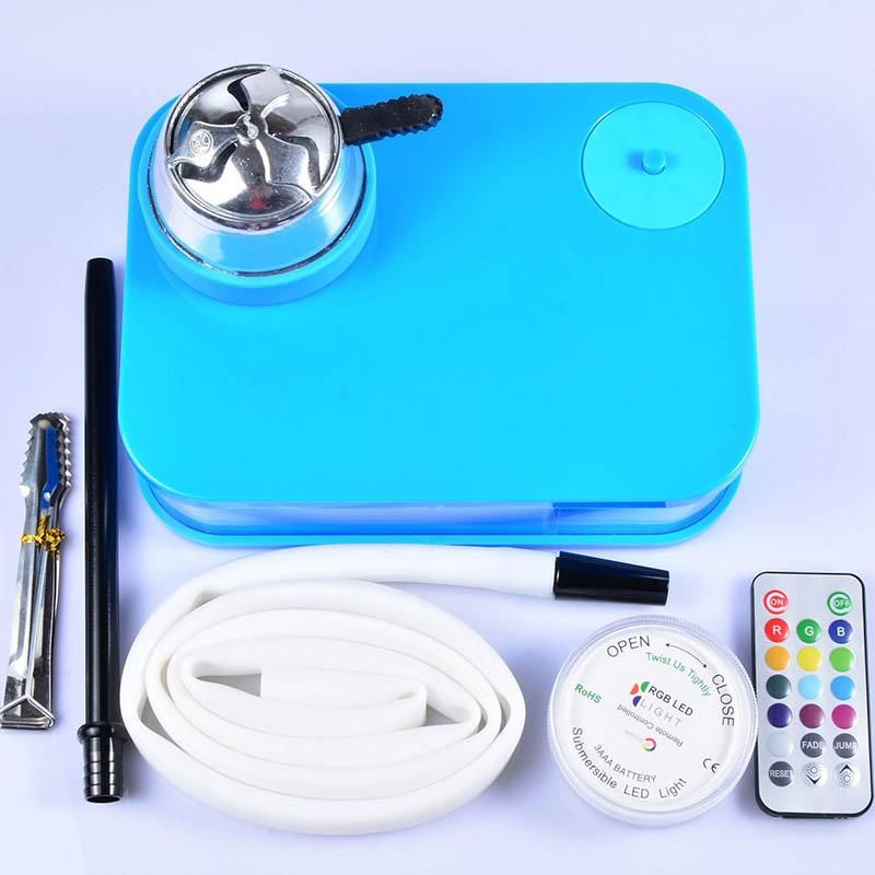 Collectables Uk Arab Shisha Hookah Set With Led Lamp Portable Square Box Acrylic Hokah Shish Shisha Pipes Utit Vn