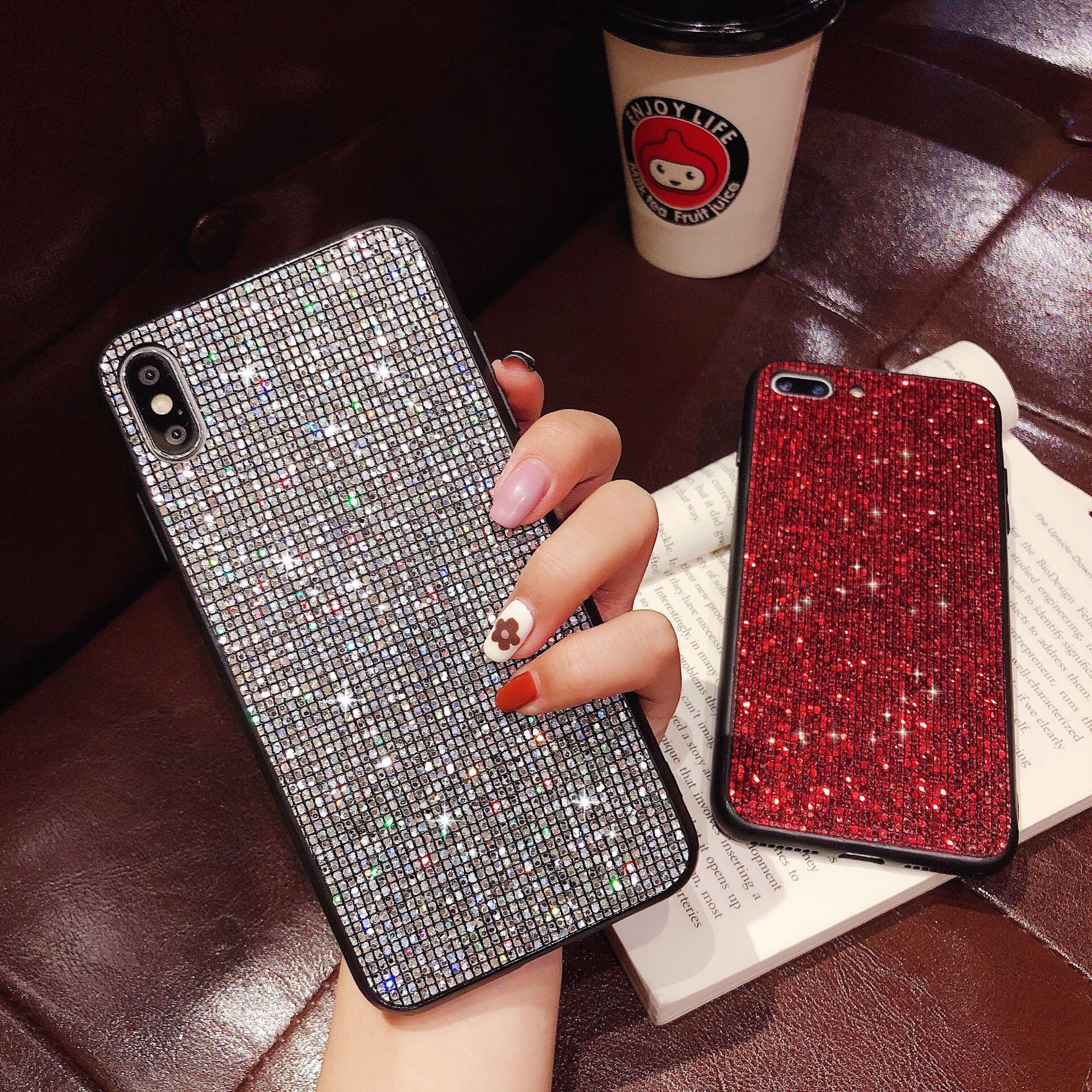 Diamond Hybrid Hard PC TPU Glitter Bling Sparkle Foil Luxury Flake