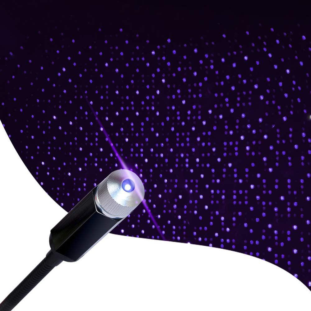 Star Projector Night Light, Romantic Auto Roof Lights, Adjustable USB