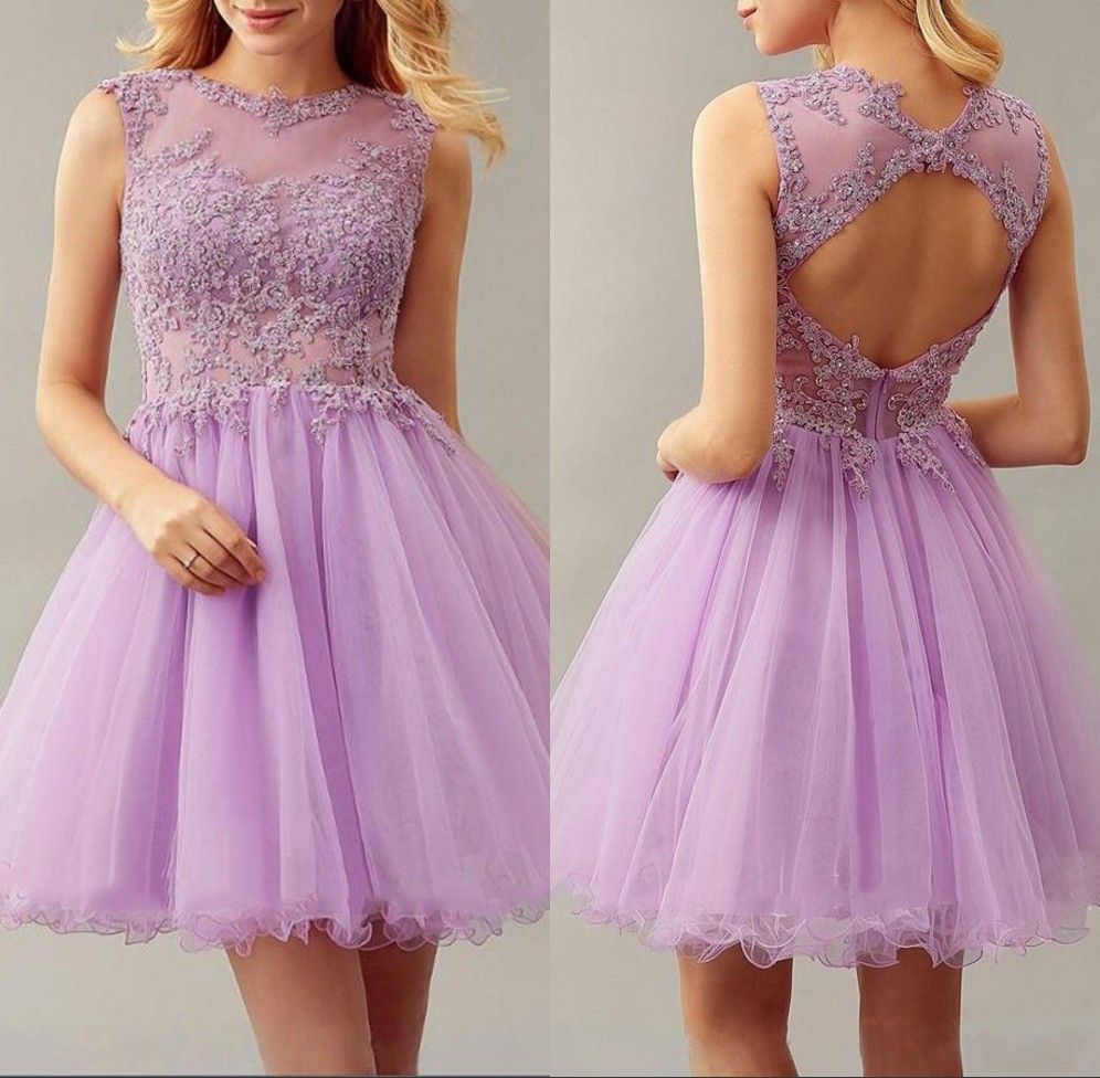 short purple cocktail dresses