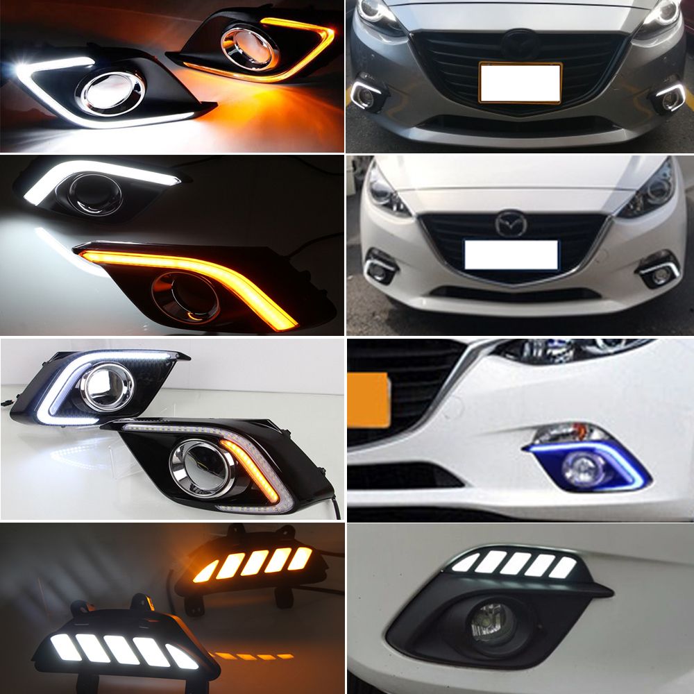 DRL For Mazda 3 Mazda3 Axela 2014 2015 2016 LED Daytime Running Lights