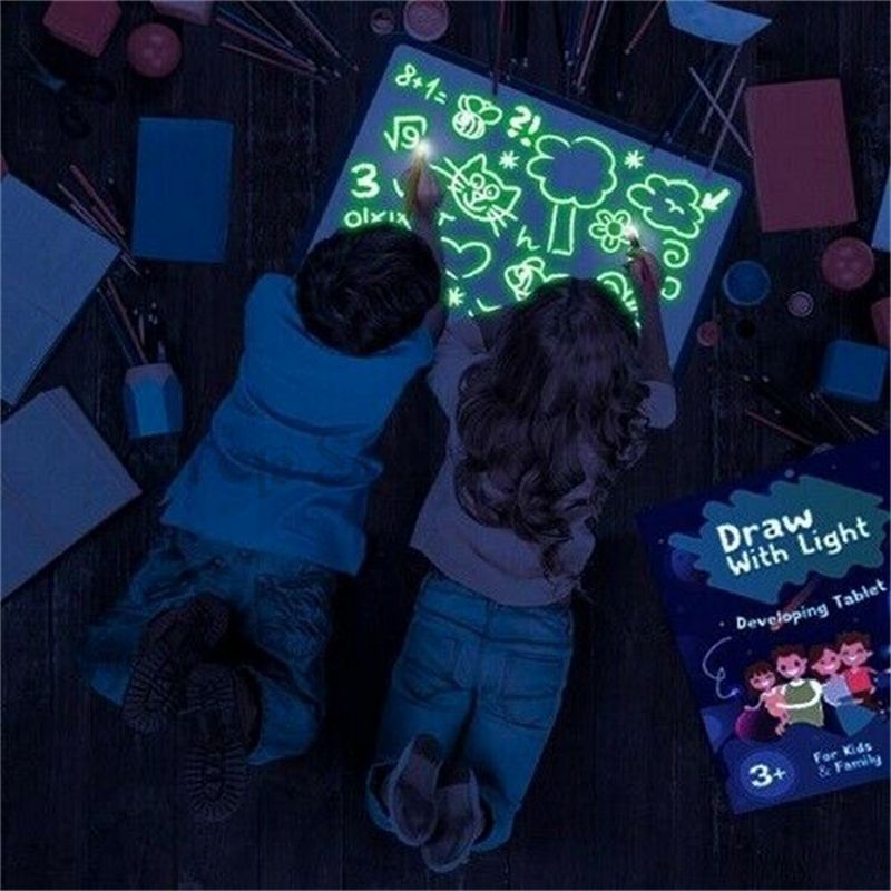 A3 Draw With Light Drawing Board Developing Kids Educational Magic Painting ja