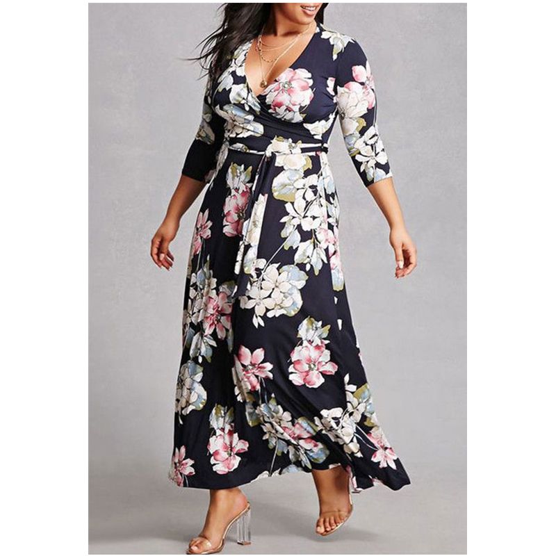 xl maxi dresses with sleeves