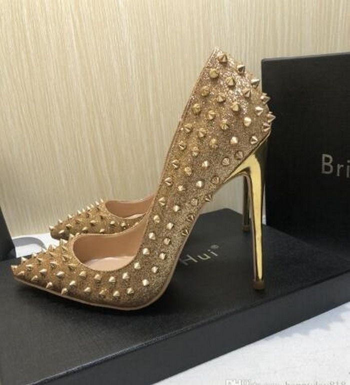 gold pumps sale