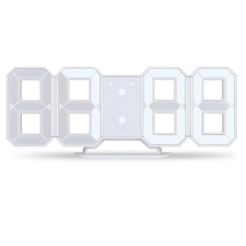 3d Led Wall Clock Modern Digital Alarm Clock Display Home Kitchen
