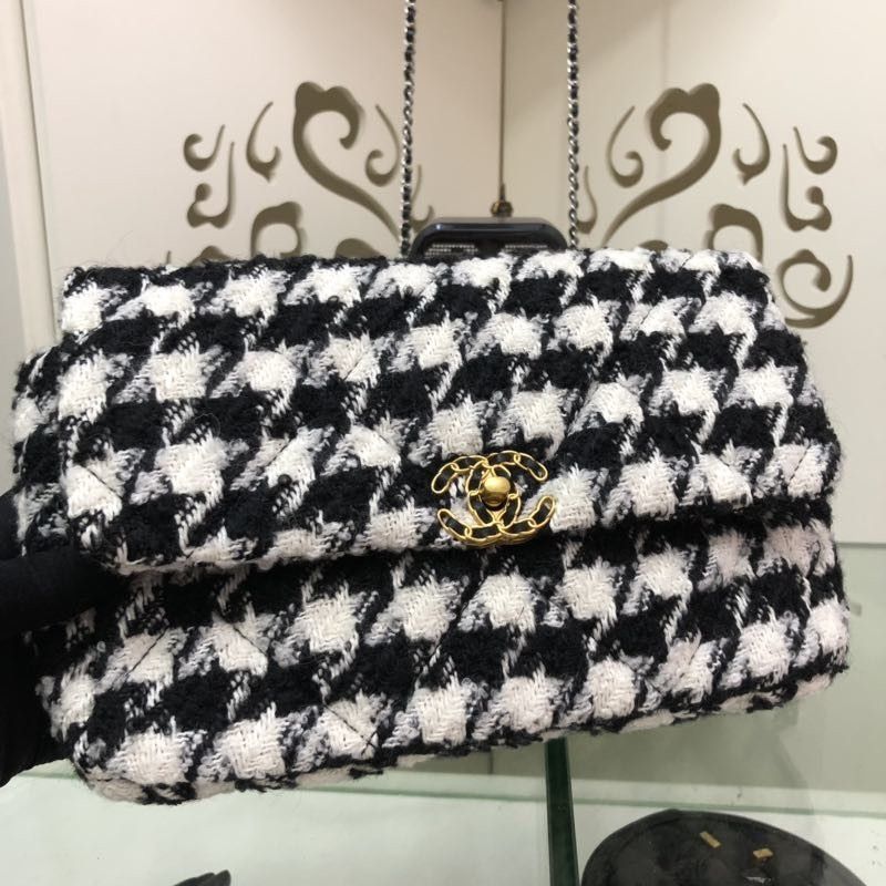 chanel houndstooth bolsa