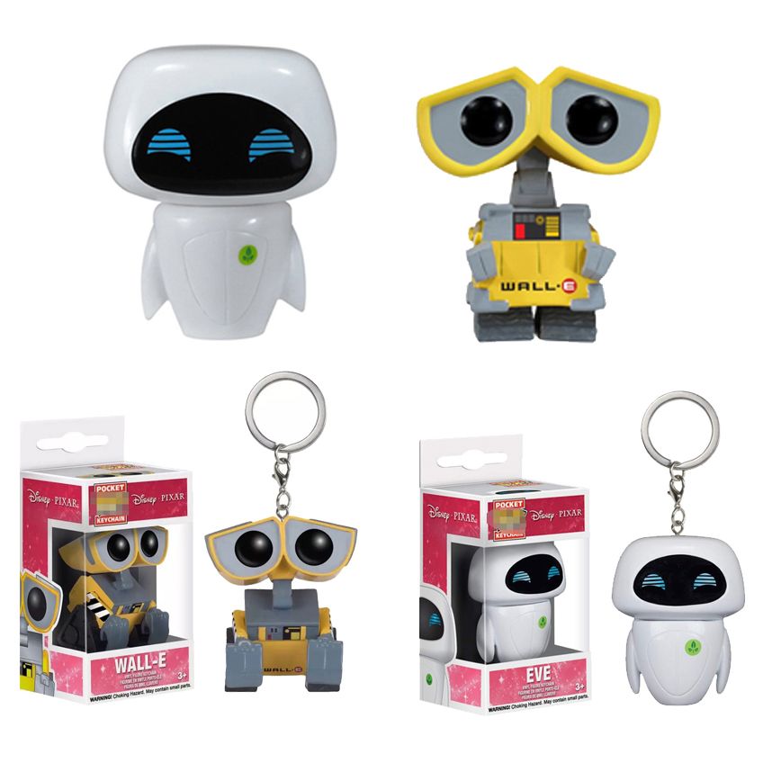 Action Wall E Robot Toys Happy Eve Keychain And Model Toy Collectables Wall E Dolls And Key Ring Pendant For Kids Gifts Eve Toys From Lxhua168 5 43 Dhgate Com