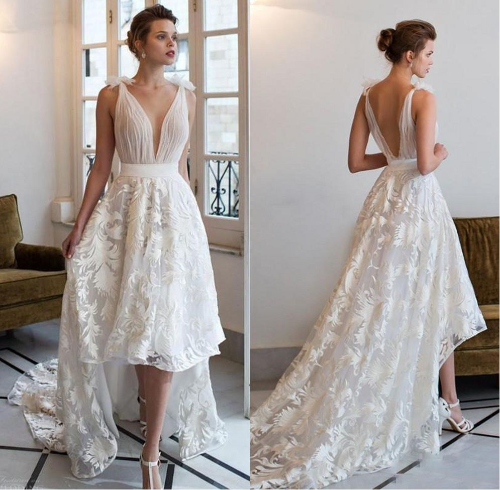 beach high low wedding dresses