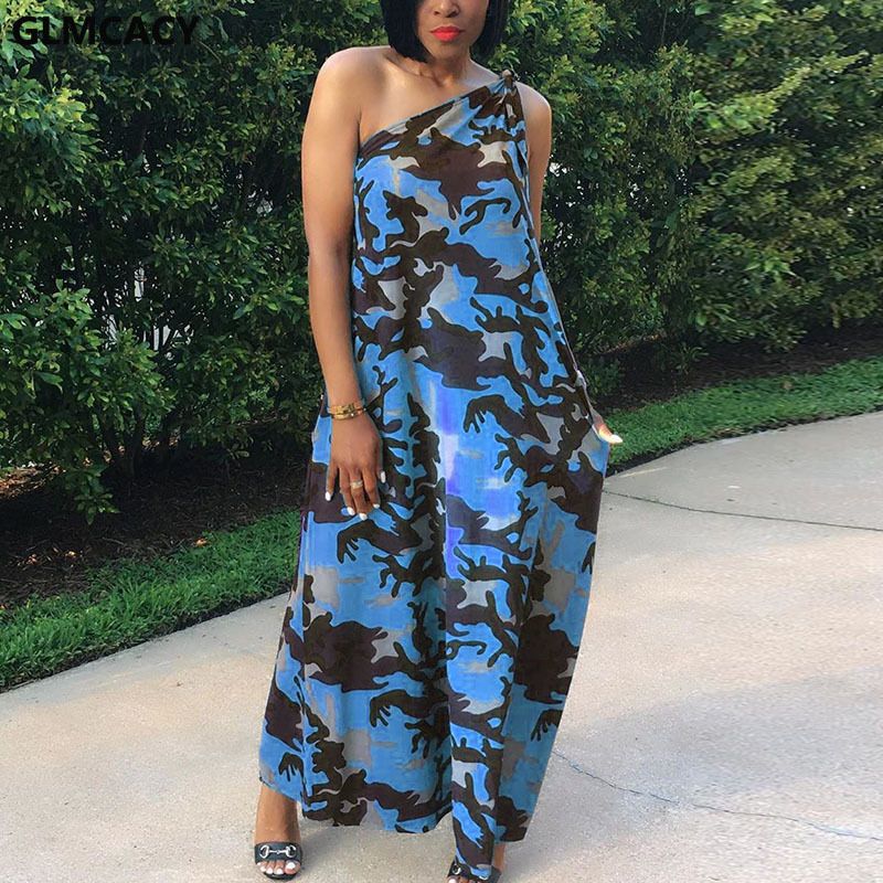 casual one shoulder maxi dress