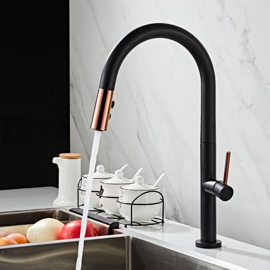 Sink Faucet Rose Gold Kitchen Faucet Kitchen Sink Faucet Pull-down Rose Gold