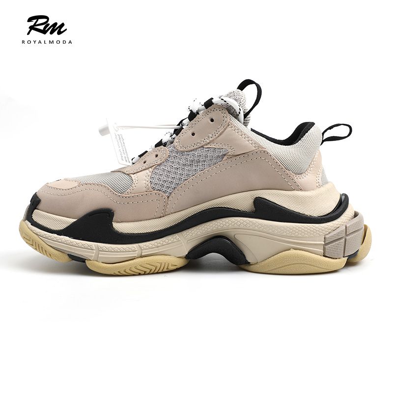 2019 New Best Quality BAL Triples Leather Sneakers Beige Icream Women'S Man'S Sports Walking Shoes EU39 Italian Shoes Cute Shoes From Sunace, $190.32| 2019 New Best Quality BAL Triples Leather Sneakers Beige Icream Women'S Man'S Sports Walking Shoes EU39 Italian Shoes Cute Shoes From Sunace, $190.32|