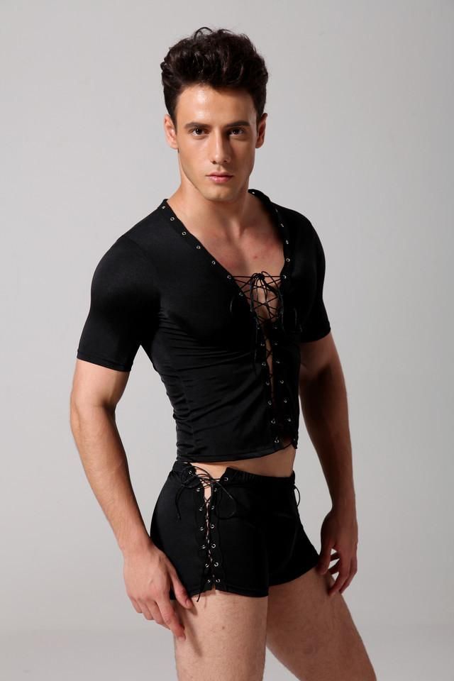 2021 Mens Sexy Lingerie Sets Black Teddies Man Jumpsuit Undershirts