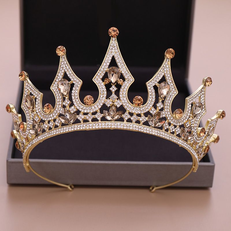 Corona fotográfica KERDEJAR accesorios de lujo color dorado y plateado con brillantes y brillantes 