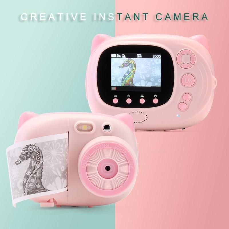 WiFi 1080P Children Mini Cute Digital Camera DIY Photo Printing Video