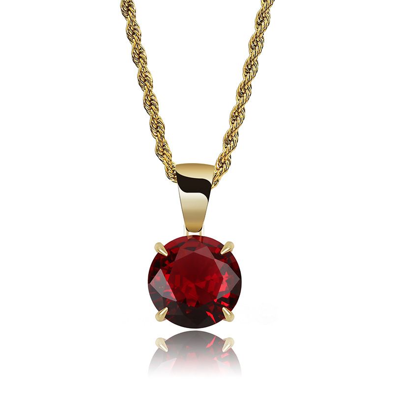 Goud, rood zirconia