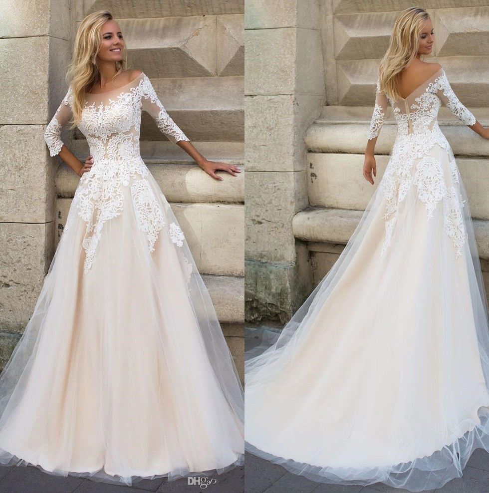 drop waist ball gown wedding