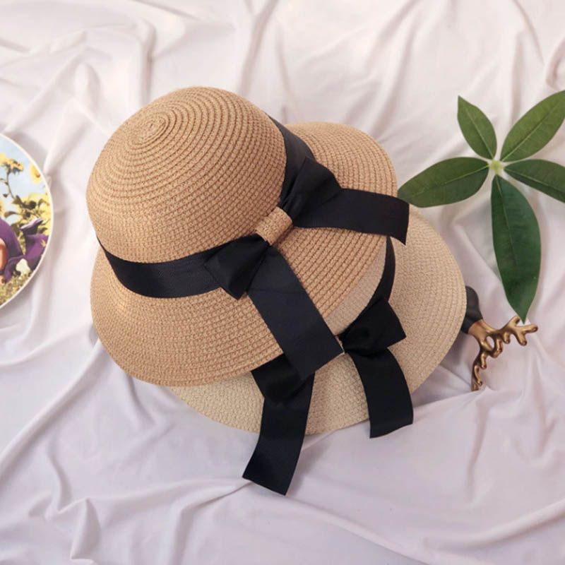 Daughter Hats Bucket Hat Kids Straw Hat 
