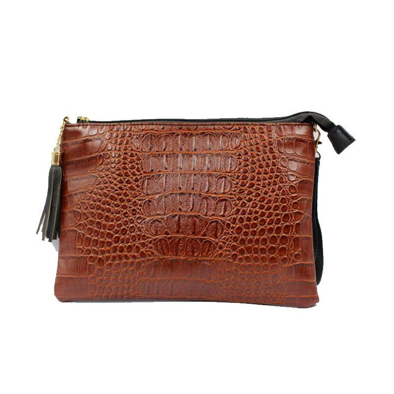 simple black clutch bag