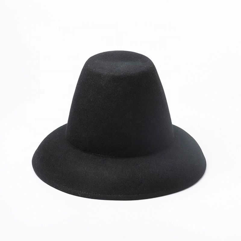 high crown felt hat