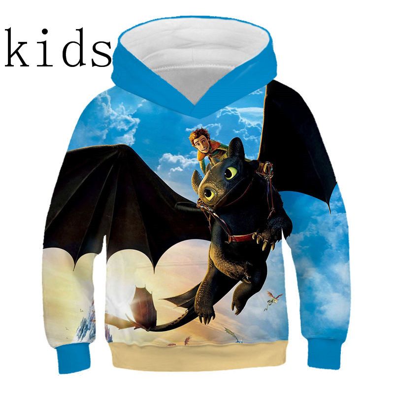 Boys Girls Kids How to Train Your Dragon 3D Printing Hoodie Jacke Sweatshirt