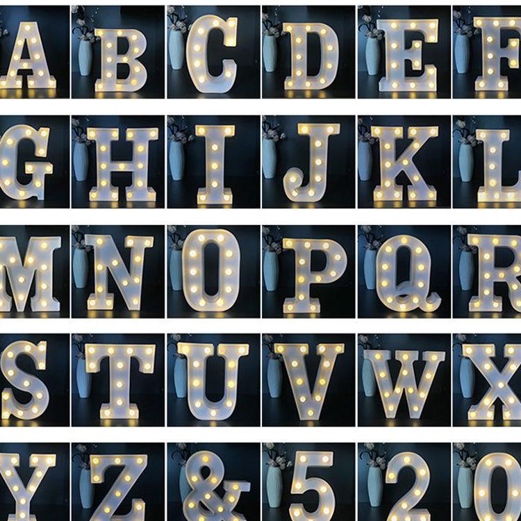 compre novedad letra led noche luz 26 letras led atmosfera lampara para deletrear nombre palabra para bar cafe boda fiesta alfabeto decoracion