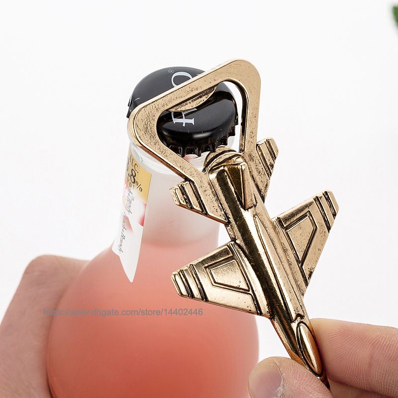 2020 Aluminum Alloy Jet Airplane Antique Plane Shape Beer Bottle Opener