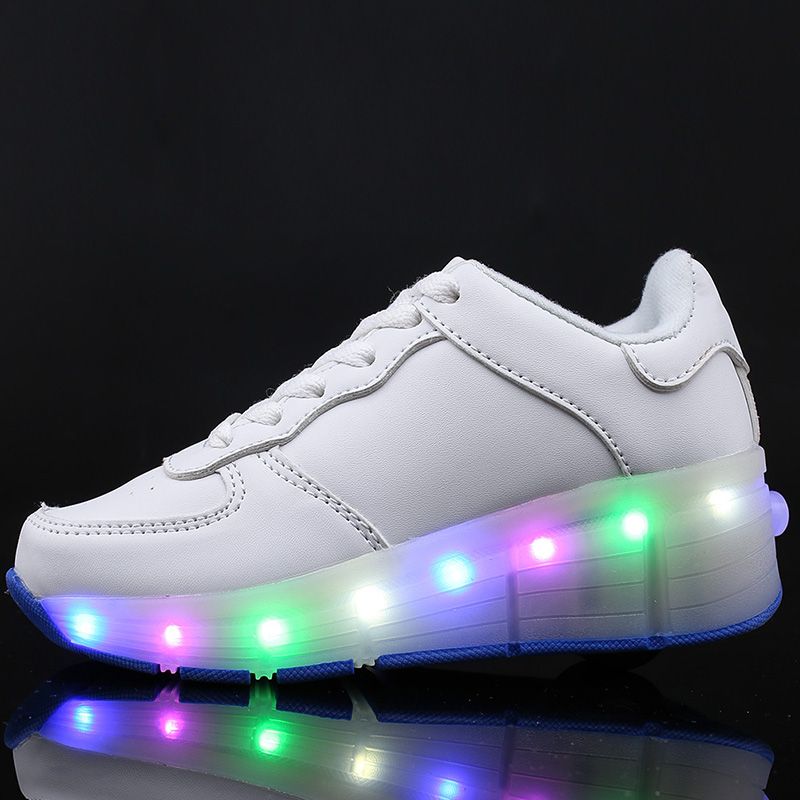 compre zapatos para ninos con luces led ninos zapatillas de deporte del patin de ruedas con ruedas brillante de led se encienden para ninos ninas