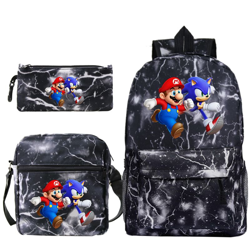 mochila escolar con ruedas de sonic