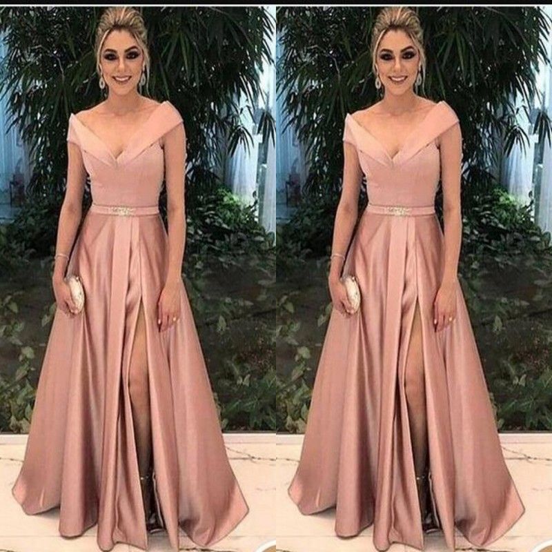Compre Elegante Madre De Los Vestidos De Novia Para Bodas Vestidos De  Fiesta A Line Satin Plieg Pleat Formal Godmother Godom Groom Vestido Largo  Desgaste A 100,11 € Del Alegant_lady | Es.Dhgate.Com