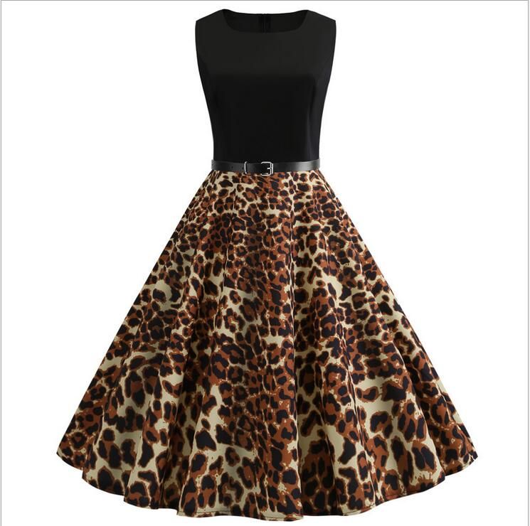 designer leopard print dress