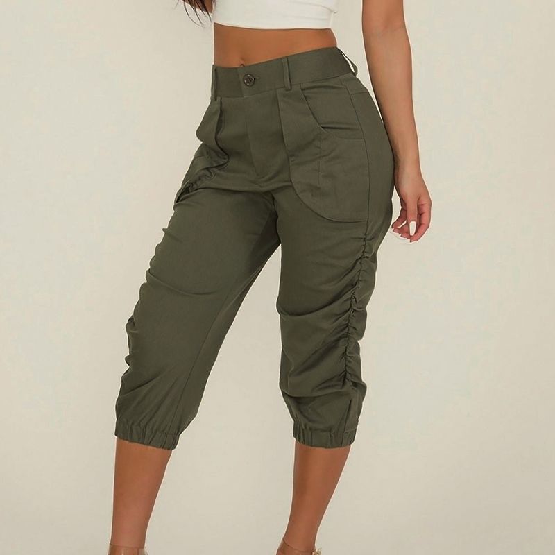 ladies navy capri pants