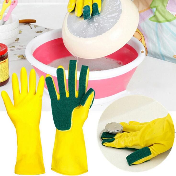 2020 Cleaning Gloves Dish Washing Glove Rubber Housework Mittens Latex