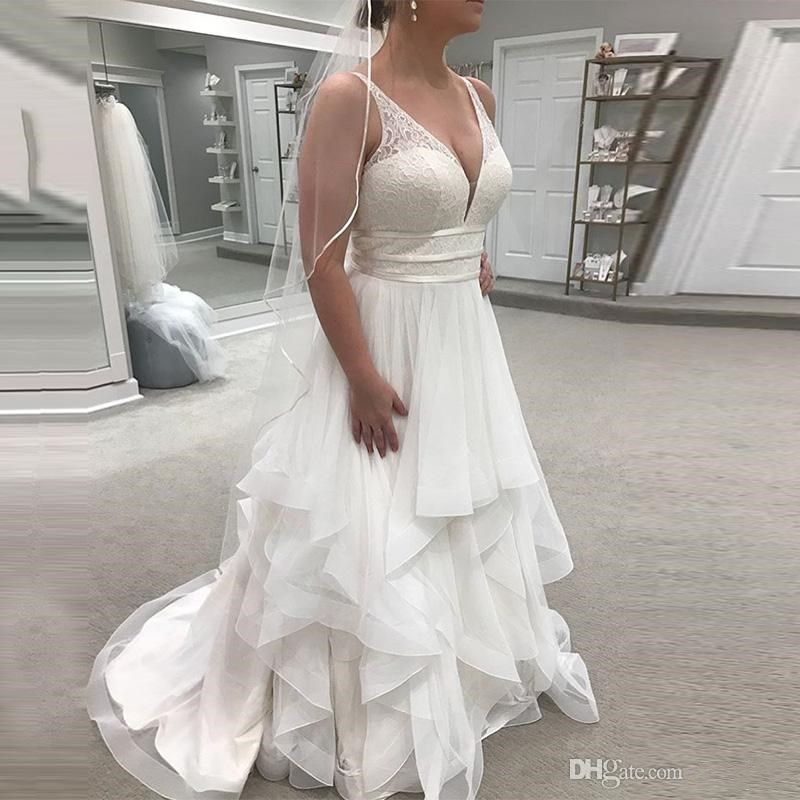 Grosshandel Brautkleider 2020 Reizvolle Tiefe V Ausschnitt Scharpen Elegante Tiered Tullrock Lange Formale Plus Size Recht Brautkleider Robe De Mariee Von Weddingpalace 135 66 Auf De Dhgate Com Dhgate