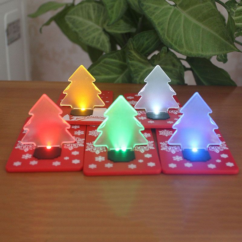 LED Christmas Tree Night Light Portable Folding Pocket LED Table Lamp